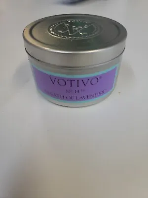 NEW Votivo Breath Of Lavender Travel Tin Candle 4oz. Lovely ~ Hard To Find! • $15