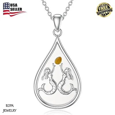 Mermaids Necklace 925 Sterling Silver Mustard Seed Mermaid Pendant For Women • $100