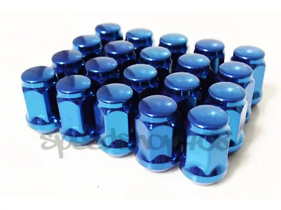 Z RACING Blue 14X1.5mm 19 Hex 35mm Steel Closed Ended Lug Nuts 20 Pcs Set • $24.99