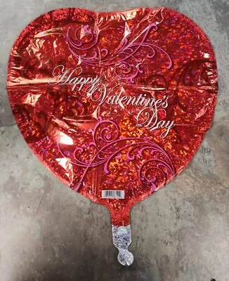 Happy Valentine's Day Heart Mylar Balloon 18  2 Available Combine Ship S#24 • $1.75