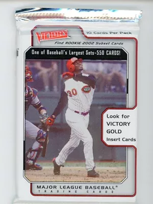 2 Pack Lot 2002 Upper Deck Victory Sealed Baseball 10 Cards Per Pack • $12.99