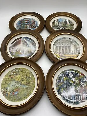 Franklin McMahon LOT Of 6 Vintage “The Chicago Collection” Plates FRAMED! • $68