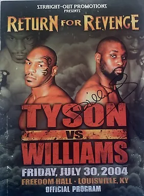 Mike Tyson Vs Danny Williams 2004 Program Signed By Williams; With Folded Poster • $150