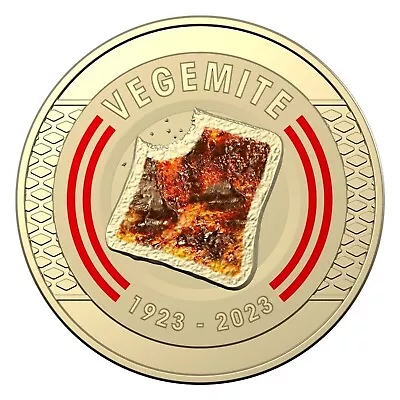 Australia 2023 Vegemite Centenary Coloured $1 Dollar UNC Coin Loose /ex Mint Set • $20