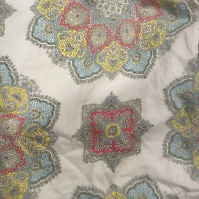 Echo Design Jaipur Red Yellow  Moroccan Paisley Cotton Duvet Cover Queen/Full • $65