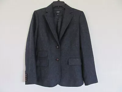 J. CREW Hacking Riding Jacket/Blazer- Wool Blend Herringbone-Women's Size 4 • $71.99