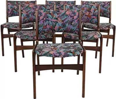60s ERIK BUCH Model 89 Dining Chairs SET/6 Scandinavian Midcentury Modern Teak • $3200