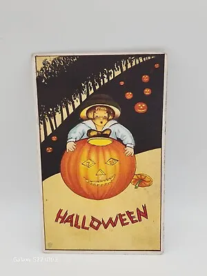 Artist J.e.pitts Vintage Halloween Postcard Boy W/jack O Lantern By Stecher #57b • $44.99