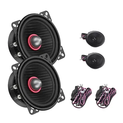Bassface IndyCX4 320w Max 4 Inch 10cm Component Car Speaker System & Tweeters • £43.99