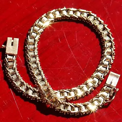 14k Yellow Gold Bracelet 7.5  Fancy Link Chain Vintage Handmade 8.25gr N2876 • $3750