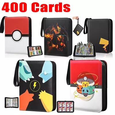 400 Trading Pokemon Card Case Card Book Holder Binder Album Collection Pocket AU • $20.95