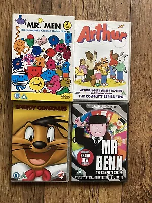 4 Cult Kids DVD's Mr Benn Arthur Series 2mr Men Series 1&2 & Speedy Gonzales • £8.49