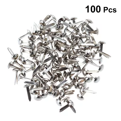 100Pcs Paper Fasteners Round Brass Metal Pastel Brads Mini Round Brad Pastel • $6.95