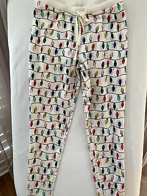 Hanna Andersson Pajamas Pants Medium M 100% Cotton Organic Christmas Lights • $19.88