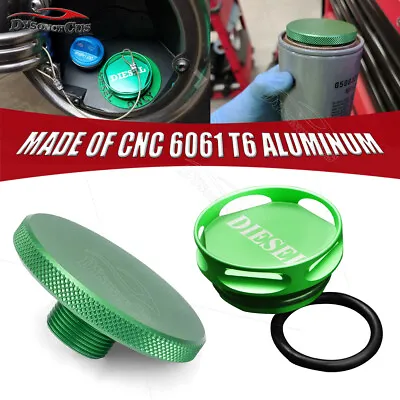 Oil Filter Cap+Magnetic Diesel Gas Tank Fuel Cover Fit 13-18 Dodge Ram 2500 3500 • $17.09