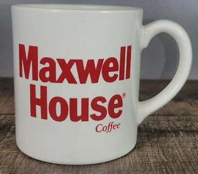 Vintage Maxwell House Coffee Mug White With Red Letters  • $12.99