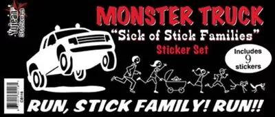 Frank Wiedemann MONSTER TRUCK GOT YOUR STICK FAMILY RIGHT HERE Sticker DECAL Set • $14.95