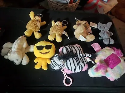 Plush Key Chain LOT BEARS+ 2 Pillow Pets Minis 5  Zebra & Unicorn +Speaker Bonus • $14.98