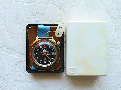 Soviet Vostok Komandirskie Tank Men's Watch Cal. 2414 A Crown At 2 New NOS • $136.77