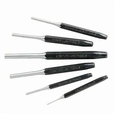 Hyper Tough 6 Pieces Hardened Carbon Steel Pin Punch Set Size 1/16 Thru 5/16  • $14