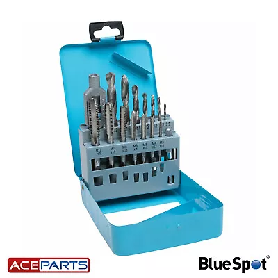 £13.86 • Buy Bluespot 6pc Tap And Drill Bit Set Metric M3 M4 M5 M6 M8 M10 M12 Thread Cutter