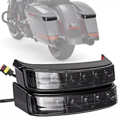 Smoke Motorcycle Rear Saddlebag LED Run Brake Turn Signals Light For Motocycle • $36.54