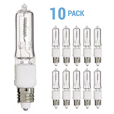 10 Pack Q75CL MC Clear Bulb 75W 120V JD T4 Dimmable Mini Candelabra E11 Base • $22.95