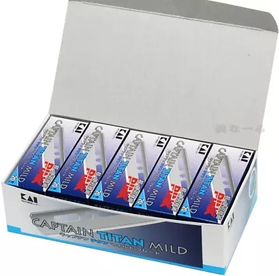 KAI CAPTAIN TITAN MILD BLADE Replacement 10 Packs 200 Blades • $100.89