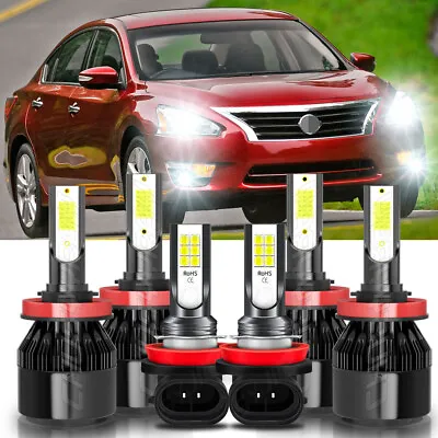 For 2007-2018 Nissan Altima Combo LED Headlight High/Low +Fog Light Bulbs Kit • $24.69