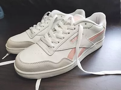 Reebok Classic Galaxy 7 White Pink Logo Sneakers Shoes Size 7.5 • £30.88