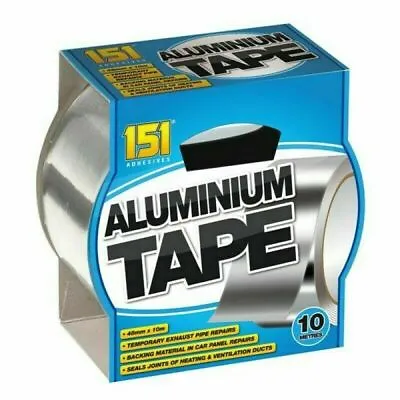 £4.99 • Buy Silver Aluminium Heat Resistant Tape Repair Ducts Insulation Dryers - 48mmx10m