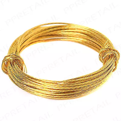 BRASS PICTURE WIRE 35m Mirror/Photo/Canvas Frame Wall Hanging Hanger Cord/Cable • £12.39