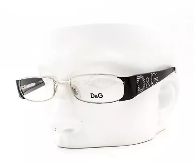 Dolce Gabbana DD 5021-B 061 Eyeglasses Glasses Silver W/ D&G Crystals Logo 52mm • $80