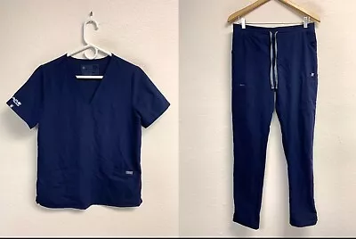 FIGS Women's Scrub Set Shirt (SMALL) Pants (SMALL TALL) Yola Casma Blue Nurse • $29.95