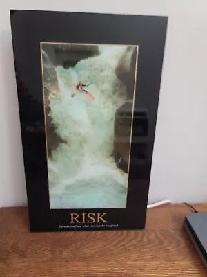 Moving Picture-Light Sound Kayak Waterfall Picture Risk Dare 19 X12  Wall Art • $117.99