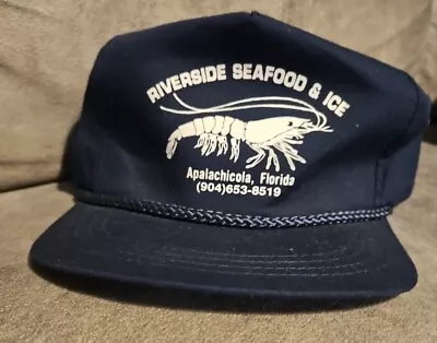 Vintage Florida Seafood Adult OSFA Blue Rope Brim 5 Panel Yupoong • $14.98