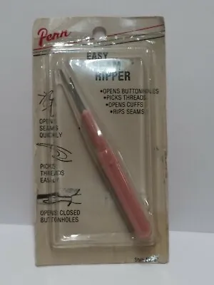 Penn Seam Ripper Professional Quality Picks Threads Easily Pink Vintage  • $28