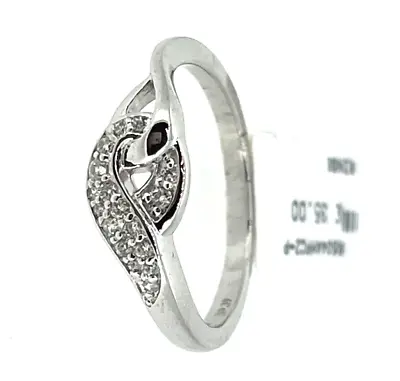 925 Sterling Silver Link Twist Ring Size UK N RRP£35 (R5044hpcz-n) • $18.65