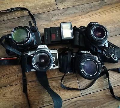 £120 • Buy Old Vintage Minolta Cameras And Flash 