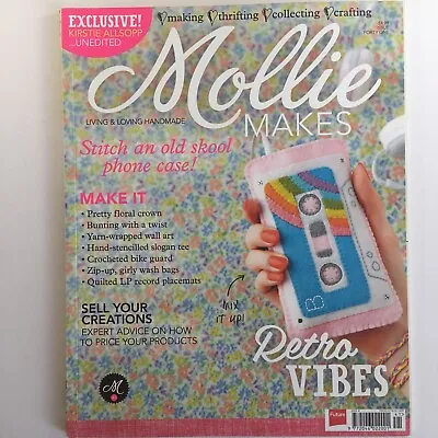 £5.99 • Buy Mollie Makes Issue 41 2014 May Printing Felt Food Wash Bag Placemats Magazine