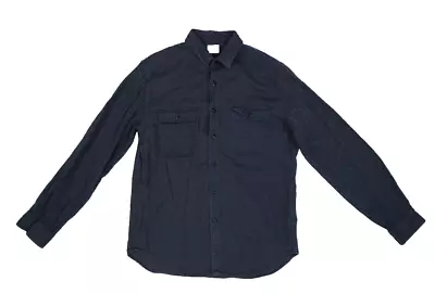 J Crew Mens Gray Chambray Authentic Workwear Long Sleeve Button Up Shirt M • $28.99