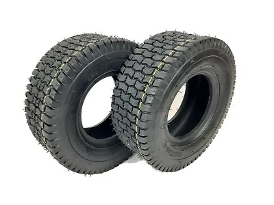 £51.40 • Buy 2x Tyre 15x6.00-6 TUBELESS Garden Lawn Tractor 6  Rim  4PLY