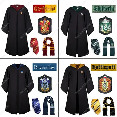 $12.99 • Buy Harry Potter Children Adult Robe Cloak Gryffindor Slytherin Cosplay Costume US