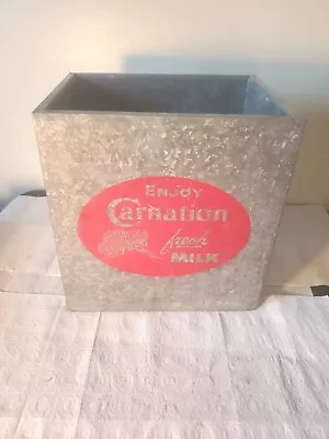 Galvanized Metal Milk Box Carnation Fresh Milk No Lid Dairy Porch Decor  • $29.99