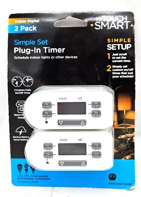 Jasco My Touch Indoor Digital Plug-In Timer 2-Pack Schedule Lights NEW • $17.99