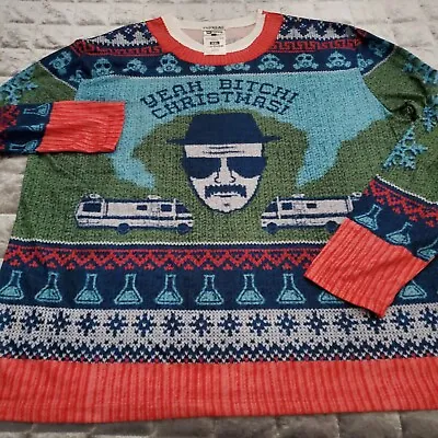 New BREAKING BAD Walter White Ugly Christmas Faux Real 'Sweater' Shirt~Size XXL • $34.95