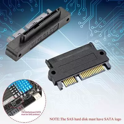 SFF-8482 SAS To SATA 22 Pin Angle 180 DegreeHard Disk Adapter ... Converter • $2.78