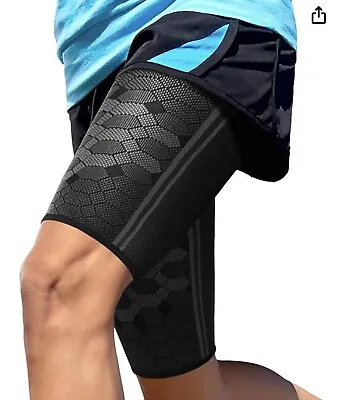 Sparthos Thigh Compression Sleeves Quad And Hamstring Support Size XXL Black • $10