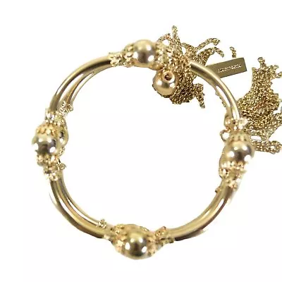 NEW Marc By Marc Jacobs Tassel Gold Tone Cuff Bracelet • $36.99