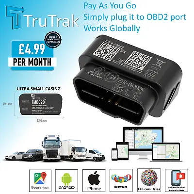 TruTrak Mini OBD GPS Tracking Device - Van Car Coach Tracker- Pay As You Go • £33.99